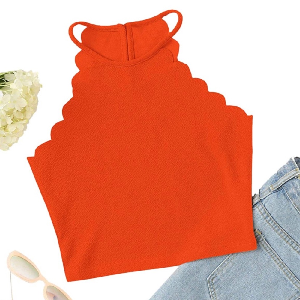 Orange crop top